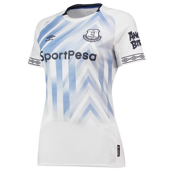 Camiseta Everton Replica Tercera Ropa Mujer 2018/19 Blanco